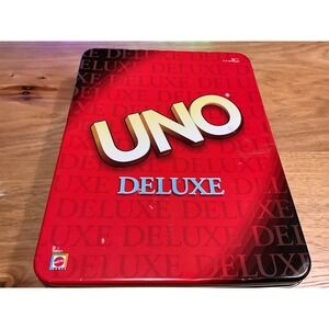 Mattel UNO Deluxe Card Game in Collector Tin B0001 2002 Edition Complete Set